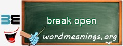 WordMeaning blackboard for break open